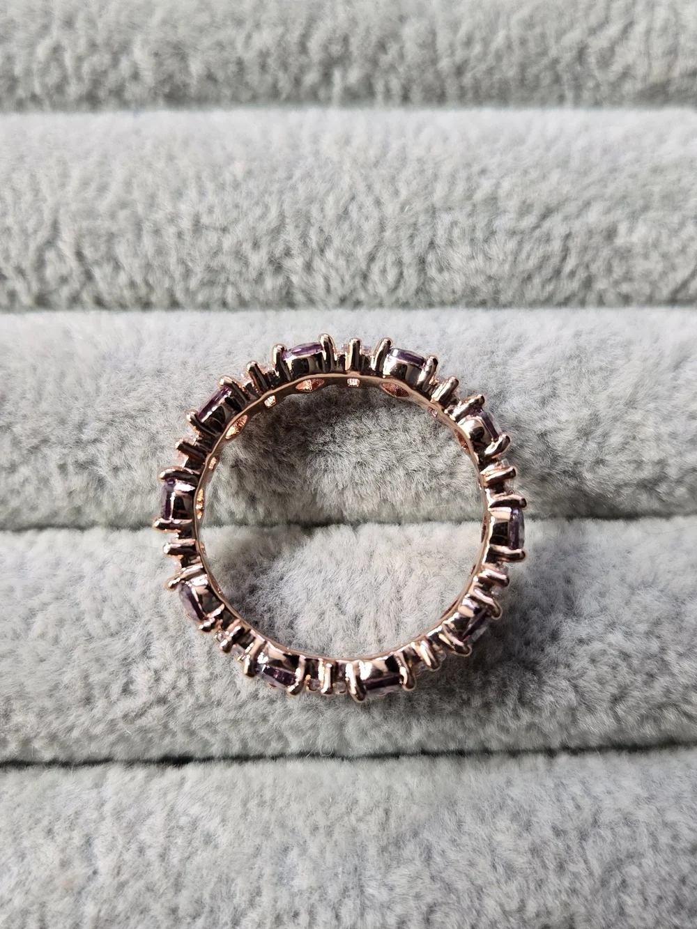 Size 8 Bomb Party OG “The Band Of Bands” Amethyst Rose Gold Plated Ring